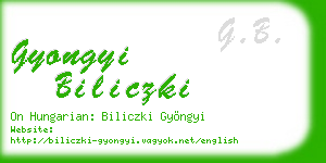 gyongyi biliczki business card