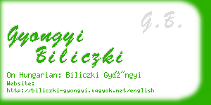 gyongyi biliczki business card